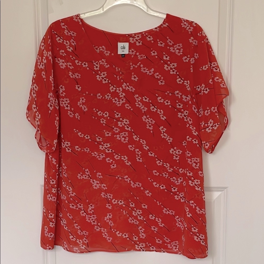 Cabi Cherry Blossom Blouse XXL - Picture 2 of 5